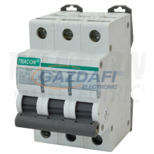 TRACON MB-3B-50 Kismegszakító, 3 pólus, B karakterisztika 50A, 4,5 kA villanyszerelés