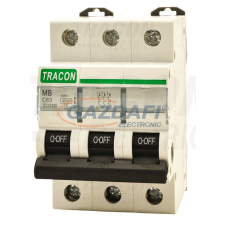 TRACON MB-3C-32 Kismegszakító, 3 pólus, C karakterisztika 32A, 4,5 kA villanyszerelés