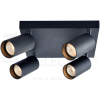 TRACON Mennyezeti állítható spot lámpatest, fekete100-240VAC, 50Hz, 4xGU10, max.4x35W