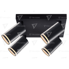 TRACON Mennyezeti állítható spot lámpatest, fekete 100-240VAC, 50Hz, 4xGU10, max.4x35W világítás