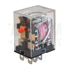 TRACON Miniatűr teljesítmény relé12V AC / 2×CO (10A, 230V AC / 28V DC) villanyszerelés