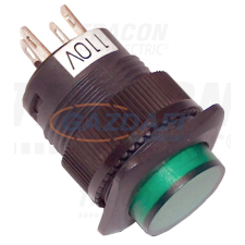 TRACON MNK-110G Mini jelzőlámpás nyomókapcsoló, zöld 1×NO, 110V AC/DC villanyszerelés