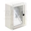 TRACON Műanyag elosztószekrény átlátszó ajtóvalH×W×D=280×210×130mm, IP65, IK10, 1000V AC/DC, RAL7035