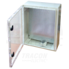 TRACON Műanyag elosztószekrény átlátszó ajtóvalH×W×D=400×300×165mm, IP65, IK10, 1000V AC/DC, RAL7035