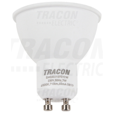 TRACON Műanyag házas SMD LED spot fényforrás 230 VAC, 50 Hz, GU10, 7 W, 710 lm, 6500 K, 120°, EEI=A+ izzó