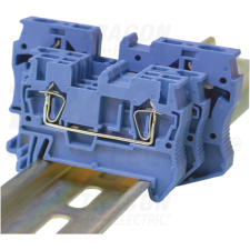 TRACON Nullavezető ipari sorozatkapocs, rugós, sínre, kék0,5-6mm2, 800V, 52A villanyszerelés