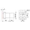 TRACON NYGBK2365ZT Tokozott világítókaros kapcsoló, zöld, LED, kétállású 1×NC+1×NO, 3A/400V AC, IP44