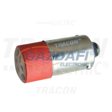 TRACON NYGL-AC400R LED-es jelzőizzó, piros 400V AC/DC, Ba9s izzó