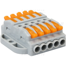 TRACON OVOFT55 Csavar nélküli vezetékösszekötő, nyitható 0,5-4mm2, 32A, 400VAC 5P villanyszerelés