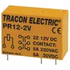TRACON PR12-2V Print relé 12V DC / 2×CO (5A, 230V AC / 30V DC)