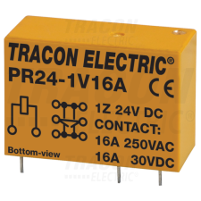 TRACON Print relé24V DC / 1×CO (16A, 230V AC / 30V DC) villanyszerelés