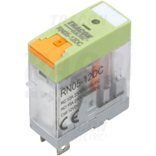 TRACON Print relé tesztgombbal és állapotjelzéssel 12V DC / 1×CO villanyszerelés