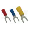 TRACON PV3 szigetelt villássaru, 1,5mm2, M3, (d1=1,7mm, d2=3,7mm), piros, ónozott elektrolitréz