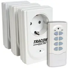 TRACON RCS13 Távkapcsolós csatlakozóaljzat230VAC, 50Hz, 3600W, IP20, 433,92MHz villanyszerelés