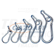 TRACON RKARA10 Karabiner, rugós, acél d=10mm, 2100N villanyszerelés