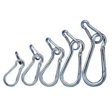 TRACON RKARA7 Karabiner, rugós, acél d=7mm, 1100N villanyszerelés
