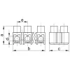 TRACON SF15A-H Flexibilis sorozatkapocs, H profil, 12 tag, fekete 10mm2, 450VAC, 50A, PP