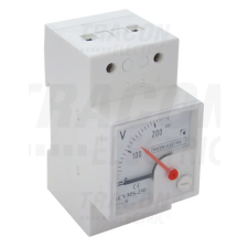 TRACON Sínre pattintható analóg egyenáramú voltmérő 100V DC villanyszerelés