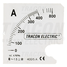 TRACON Skálalap ACAM48-5 alapműszerhez 0 - 100 (200) A villanyszerelés