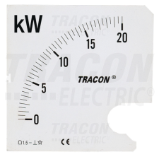 TRACON Skálalap W72-400V/4 műszerhez 0 - 32 kW villanyszerelés