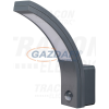 TRACON SLIA15W Mozgásérzékelős fali lámpatest, ívelt forma, antracit 230VAC, 15W, 140°, 2-9m, 10s-5m, 4500K ,EEI=A, IP54, 1100lm