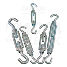 TRACON Sodrony-és huzalfeszítő horog-horog, acél+temperált öntvény5×70mm, 770N villanyszerelés