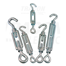 TRACON Sodrony-és huzalfeszítő szem-horog, acél+temperált öntvény8×70mm, 1200N villanyszerelés