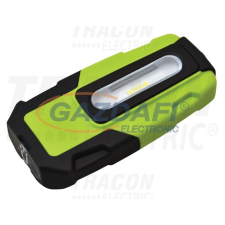 TRACON STLUSB2W Akkumulátoros LED kézi lámpa USB töltő kimenettel 2 W, 6000K, 3,7V, 1800mAh, 200 lm, IP44, 3 h elemlámpa