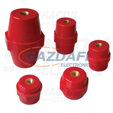 TRACON STS-51-12 Támszigetelő, piros H=51mm, M12 villanyszerelés