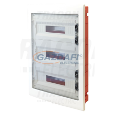 TRACON Süllyesztett elosztódoboz, fehér-sík ajtóval, N/PE sínnel villanyszerelés