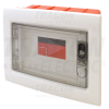 TRACON Süllyesztett elosztódoboz, füstszínű-sík ajtóval, NPE nélkül1×8 (8) modul, IP40, (H×W×D=180×220×88mm)