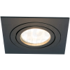 TRACON Süllyesztett spot lámpatest, négyzetes, dönthető, fekete 93x93x24mm