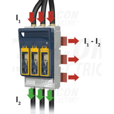 TRACON Szakaszolókapcsoló-biztosító,gyűjtősínre, lapos csatlakozó690VAC, 440VDC, 630A, 3P, NH3 villanyszerelés