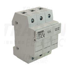 TRACON Szakaszolókapcsoló-biztosítóhengeres bizt.hoz, maszkolható20A, 8x32mm; Un=230V/400V villanyszerelés