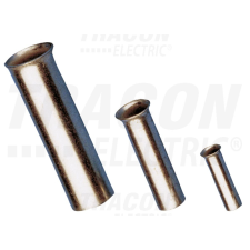TRACON Szigeteletlen érvéghüvely 6mm2, L=12mm, ónozott elektrolitréz villanyszerelés