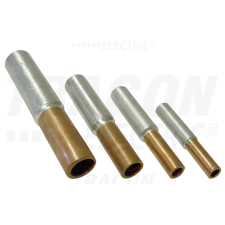 TRACON Szigeteletlen réz-alumínium (Cu-Al) toldóhüvely50/70mm2, (d1=9,5mm, d2=11mm) villanyszerelés