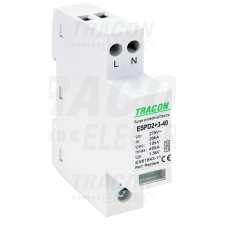 TRACON T2+T3 AC típusú túlfeszültség levezető, egybeépített 2P 40kA 275V villanyszerelés