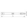 TRACON T92 Fémnyelves kábelkötegelő, natúr 92×2,4mm, D=2-16mm, PA6.6