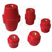 TRACON Támszigetelő, piros H=51mm, M12 villanyszerelés