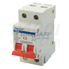 TRACON TDS-2B-1 Kismegszakító, színes karral, 2 pólus, B karakterisztika 1A, 6kA villanyszerelés