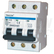 TRACON TDZ-3C-40 Kismegszakító, 3 pólus, C karakterisztika 40A, 6kA villanyszerelés