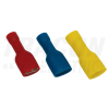 TRACON Teljes szigetelésű rátolható csatl. Hüvely 6mm2, 6,3×0,8 mm, sárgaréz, sárga