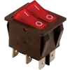TRACON TES-43 Készülékkapcsoló, BE-KI, 2-áramkör, piros, 0-I felirattal 16(6)A, 250V AC