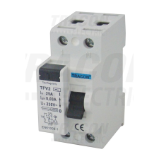 TRACON TFV2-63030 Áram-védőkapcsoló, 2 pólusú 63A, 30mA, 6kA, AC villanyszerelés