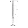 TRACON TH10160 Hosszított tipli, szürke M10×160mm, PA6.6