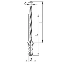TRACON TH10160 Hosszított tipli, szürke M10×160mm, PA6.6 villanyszerelés