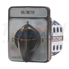 TRACON TKU-F Voltmérő átkapcsoló fázisfeszültségre villanyszerelés