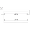 TRACON TLFVLED212 Védett lámpatest LED csövekhez, egyoldalas betáp 230 V, 50 Hz, G13, 1200 mm, IP65, ABS/PC, EEI=A++,A+,A
