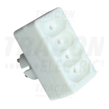 TRACON Többférőhelyes átalakító csatlakozó4×EURO, 250VAC, max.2,5A villanyszerelés