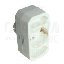 TRACON Többférőhelyes csapos átalakító csatlakozó, 90°250VAC, max.2,5A, 2xFrench villanyszerelés